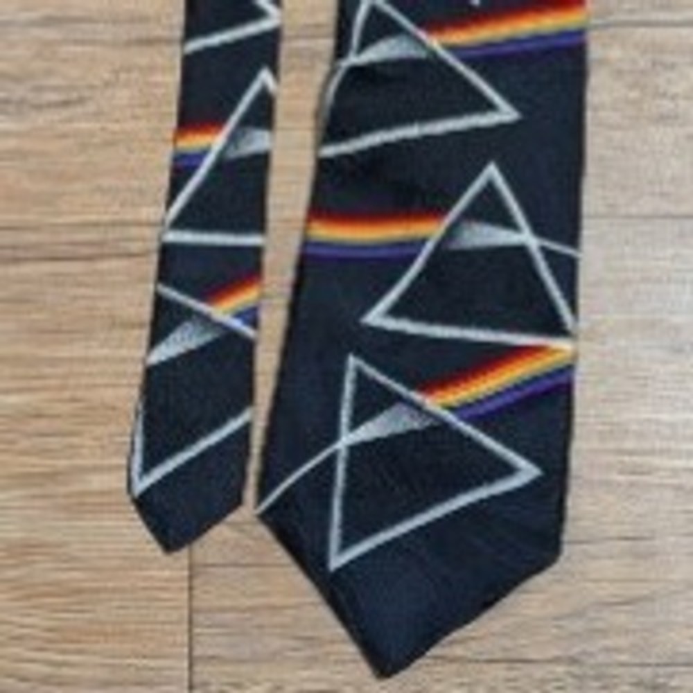 Vintage 1994 Pink Floyd Dark Side of the Moon Tie Ralph Marlin RM Style Black